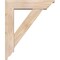 Ekena Millwork Traditional Traditional Smooth Bracket w/ Offset Brace, Douglas Fir, 5 1/2"W x 20"D x 24"H BKT0604X20X24TRA01SDF - alternate 4